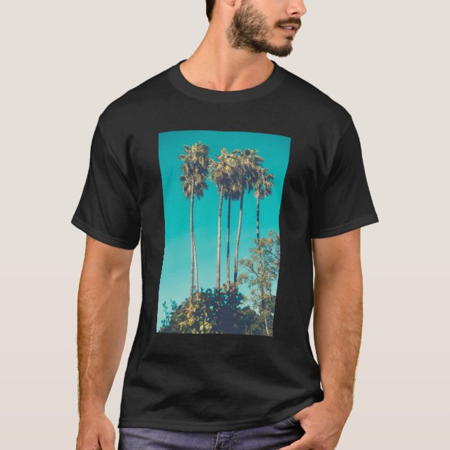 Tropical Palm Trees Retro Vibe T-Shirt (Front)