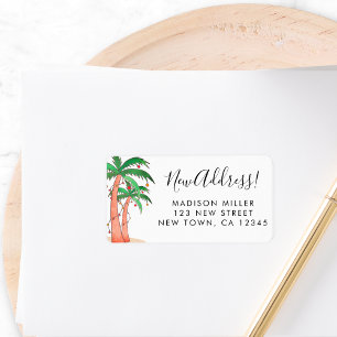 Tropical Palm Trees Return Address Label