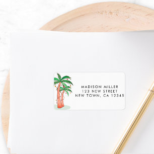 Tropical Palm Trees Return Address Label
