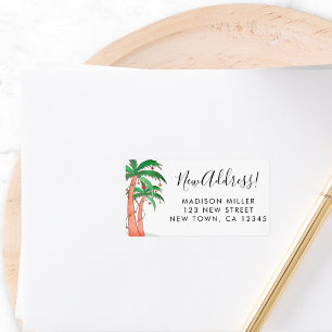 Tropical Palm Trees Return Address Label