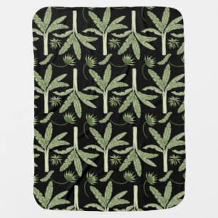 Tropical palm trees seamless pattern baby blanket