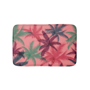 Tropical Palm Trees: Seamless Pattern Bath Mat