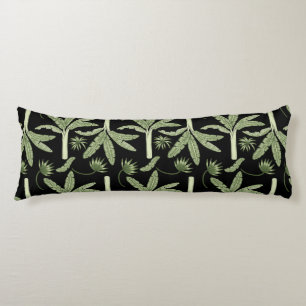 Tropical palm trees seamless pattern body pillow
