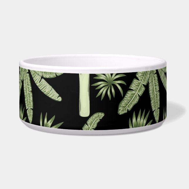 Tropical palm trees seamless pattern bowl (Front)