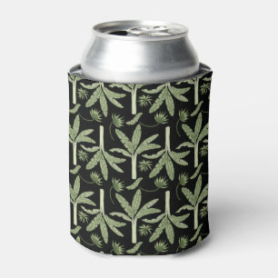 Tropical palm trees seamless pattern can cooler