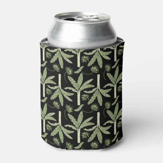 Tropical palm trees seamless pattern can cooler (Can Front)
