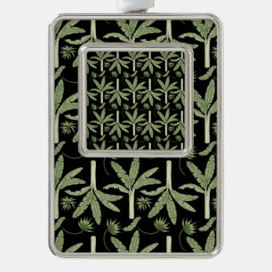 Tropical palm trees seamless pattern christmas ornament