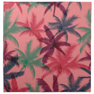 Tropical Palm Trees: Seamless Pattern Cloth Napkin