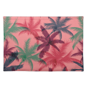 Tropical Palm Trees: Seamless Pattern Cloth Placemat