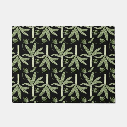 Tropical palm trees seamless pattern doormat