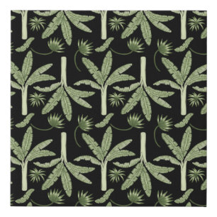 Tropical palm trees seamless pattern faux canvas print