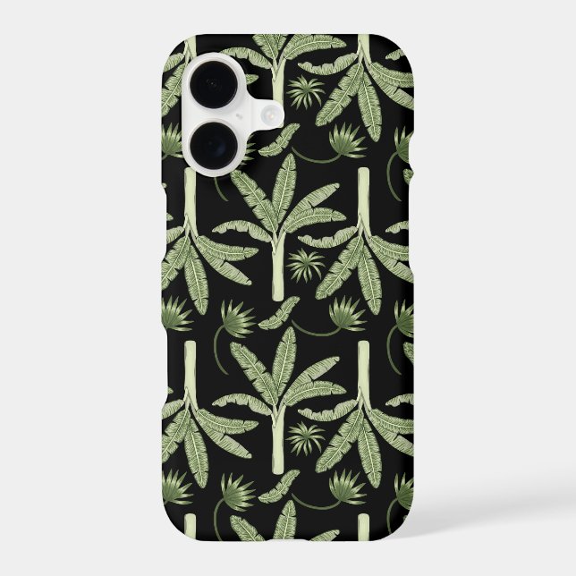 Tropical palm trees seamless pattern iphone case (Back)