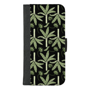 Tropical palm trees seamless pattern iPhone 8/7 plus wallet case