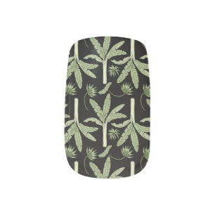 Tropical palm trees seamless pattern minx nail art