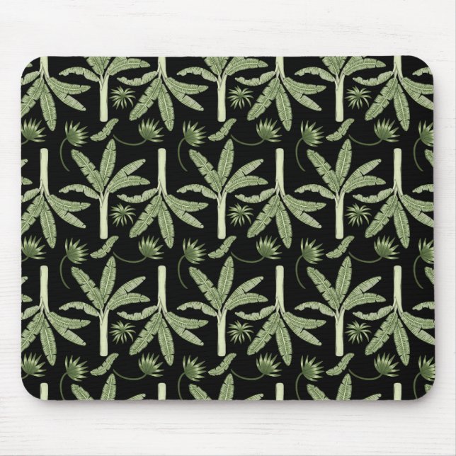 Tropical palm trees seamless pattern mouse pad (Front)