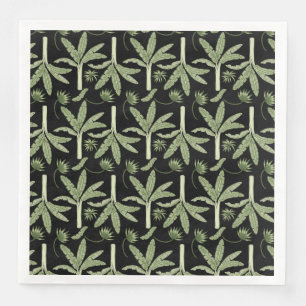 Tropical palm trees seamless pattern paper dinner napkins