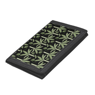 Tropical palm trees seamless pattern tri-fold wallet