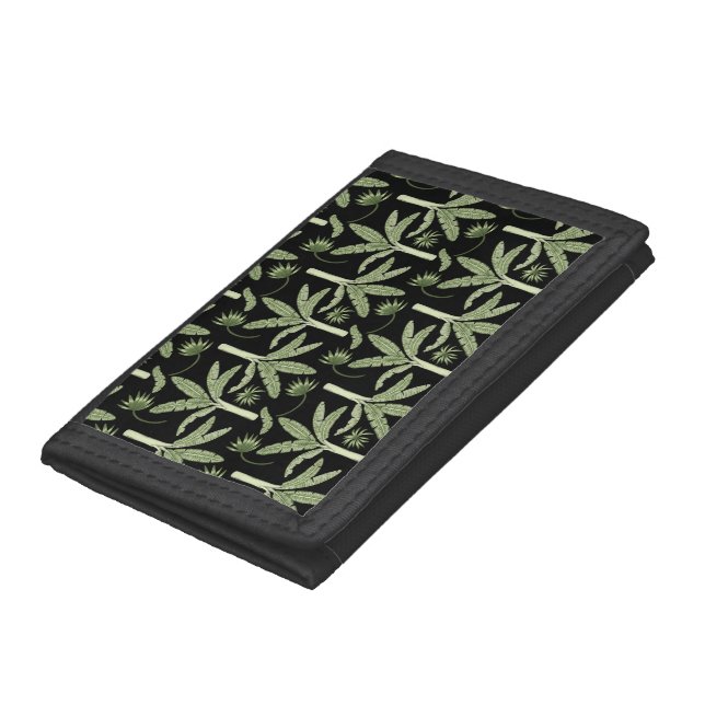 Tropical palm trees seamless pattern tri-fold wallet (Bottom)