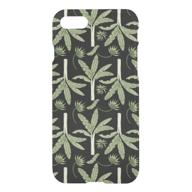 Tropical palm trees seamless pattern uncommon iPhone case (Back)