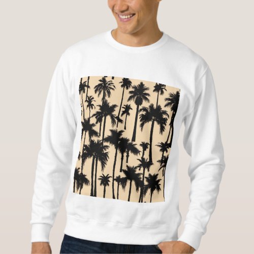 Tropical Palm Trees Silhouette Art Print Sweatshirt