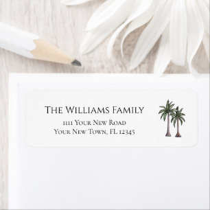 Tropical Palm Trees Simple Return Address Label