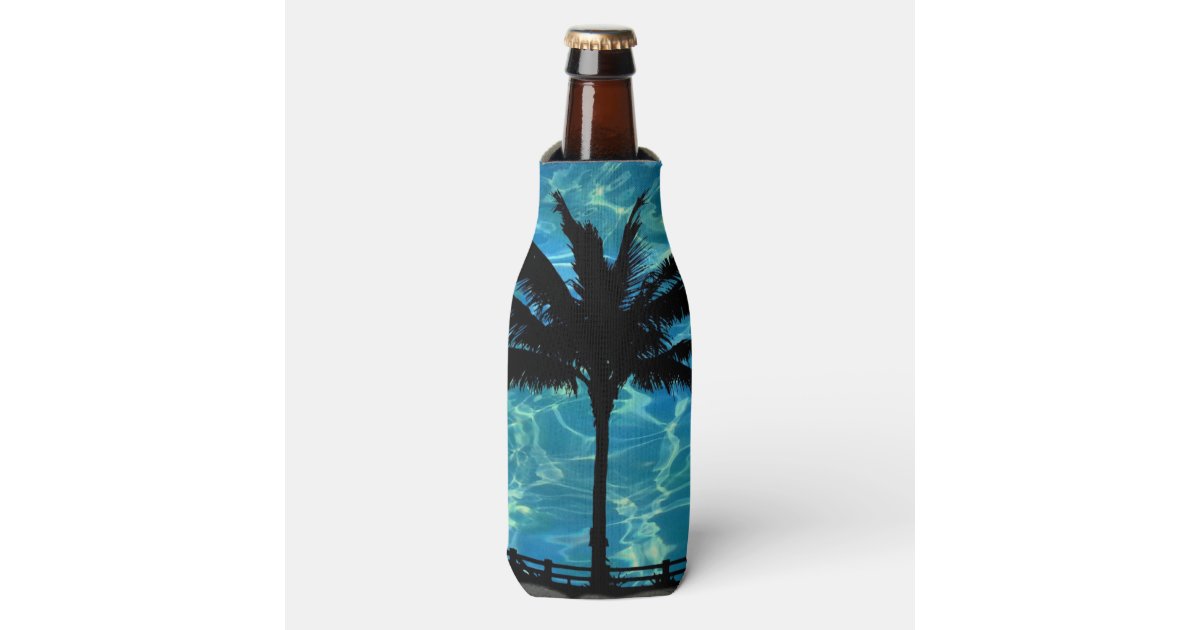 Tropical Palm Trees Summer Bottle Cooler | Zazzle