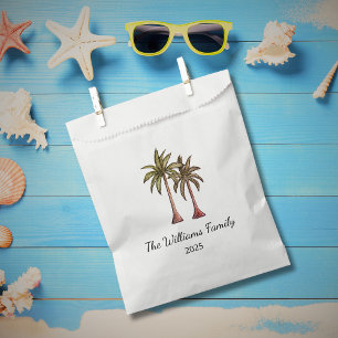 Tropical Palm Trees Summer Swim Pool Party  Favor Bag