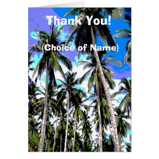 Tropical Palm Trees Thank You! (Front)