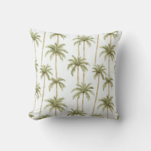 Tropical Palm Trees Throw Pillow