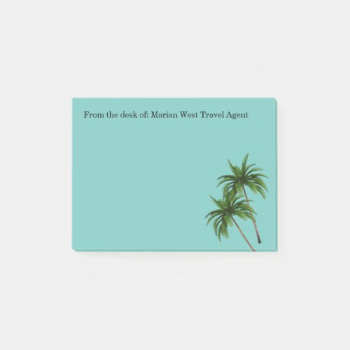 Tropical Palm Trees Travel Agent Post_it Notes