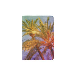 Tropical Palm Trees Vintage Passport Holder