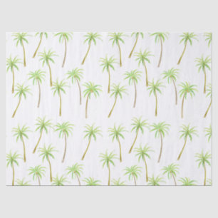 Tropical Palm Trees Watercolor Tissue Paper