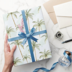 Tropical Palm Trees Wedding Wrapping Paper