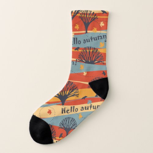 Tropical Palm Vintage Floral Background Socks