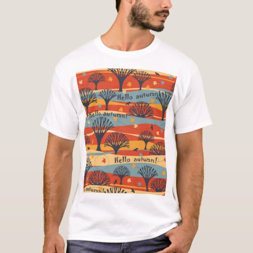 Tropical Palm Vintage Floral Background T_Shirt