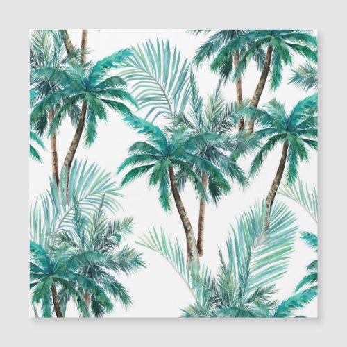 Tropical Palm Watercolor Jungle Pattern