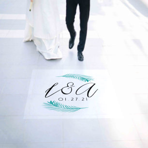 Tropical  Palm Wedding Dance Floor Decals