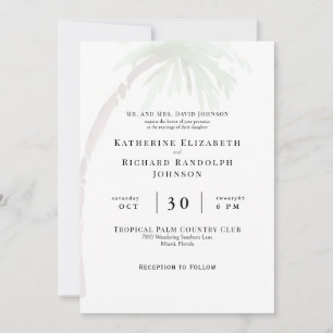 Tropical Palm Wedding Invitation