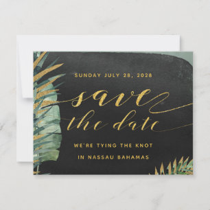 Tropical Palm Wedding Save The Date