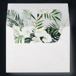 Tropical Palm & White Floral 2 Envelope<br><div class="desc">Complete your wedding,  graduation,  or party suite with your Tropical Palm & White Floral 2 envelopes.  Add your address or order blank and get address labels to complete the look.</div>