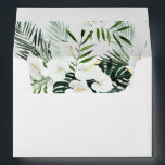 Tropical Palm & White Floral 2 Envelope<br><div class="desc">Complete your wedding,  graduation,  or party suite with your Tropical Palm & White Floral 2 envelopes.  Add your address or order blank and get address labels to complete the look.</div>