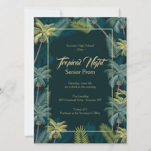 Tropical Palms 5x7 Invitation