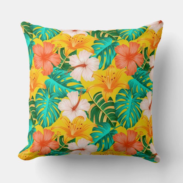 Tropical Palms Accent Pillow (Front)