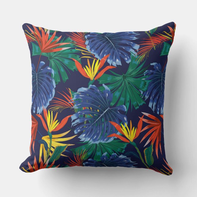 Tropical Palms Accent Pillow (Front)