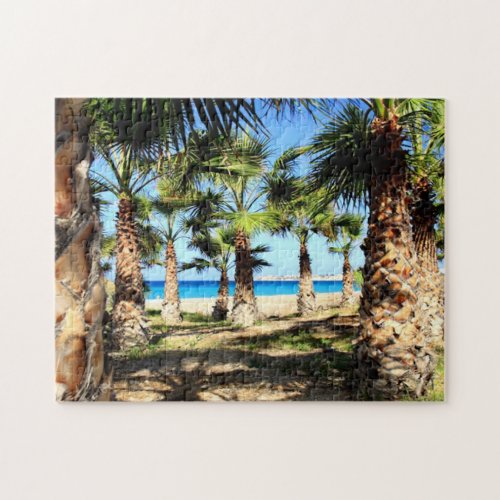 Tropical Palms and Sea Jigsaw Puzzle