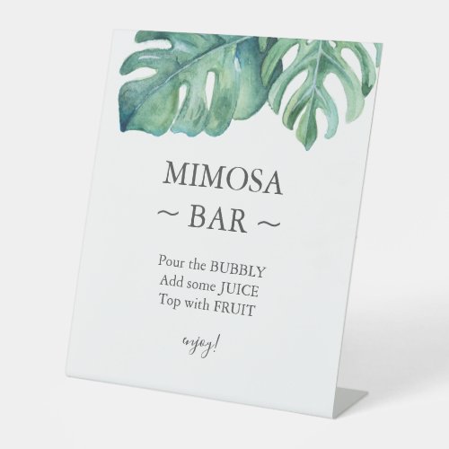 Tropical Palms Bridal Shower Mimosa Bar Sign