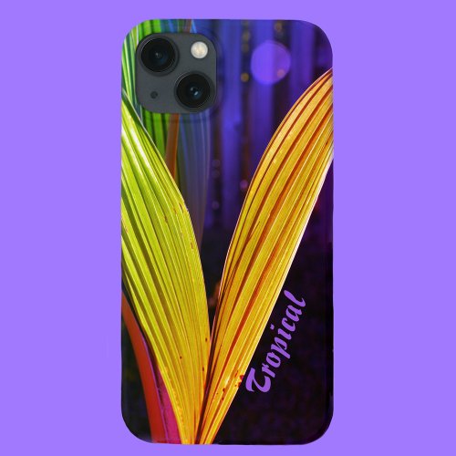 Tropical Palms Bright Multicolored iPhone 13 Case