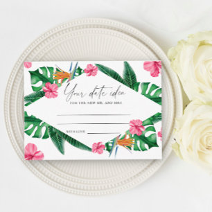 Tropical palms - Date night ideas \ Date jar Enclosure Card