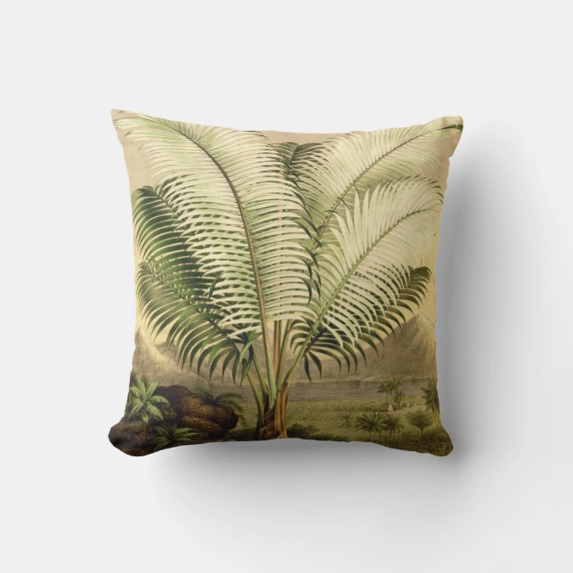 Tropical Palms Indoor Outdoor Pillow (Front)