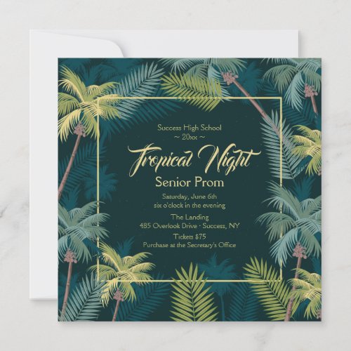 Tropical Palms Invitation